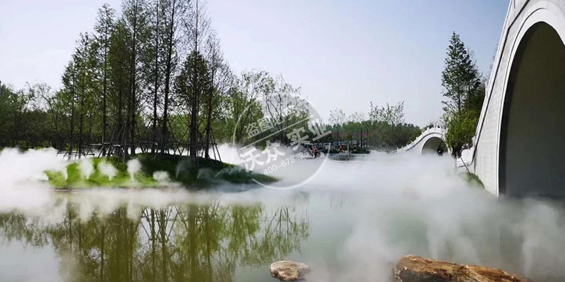 小南湖湿地公园人造雾应