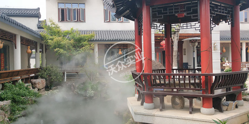 江苏常州溧阳庭院景观造雾项目